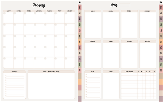 MONTHLY PLANNER (weekly planner included)